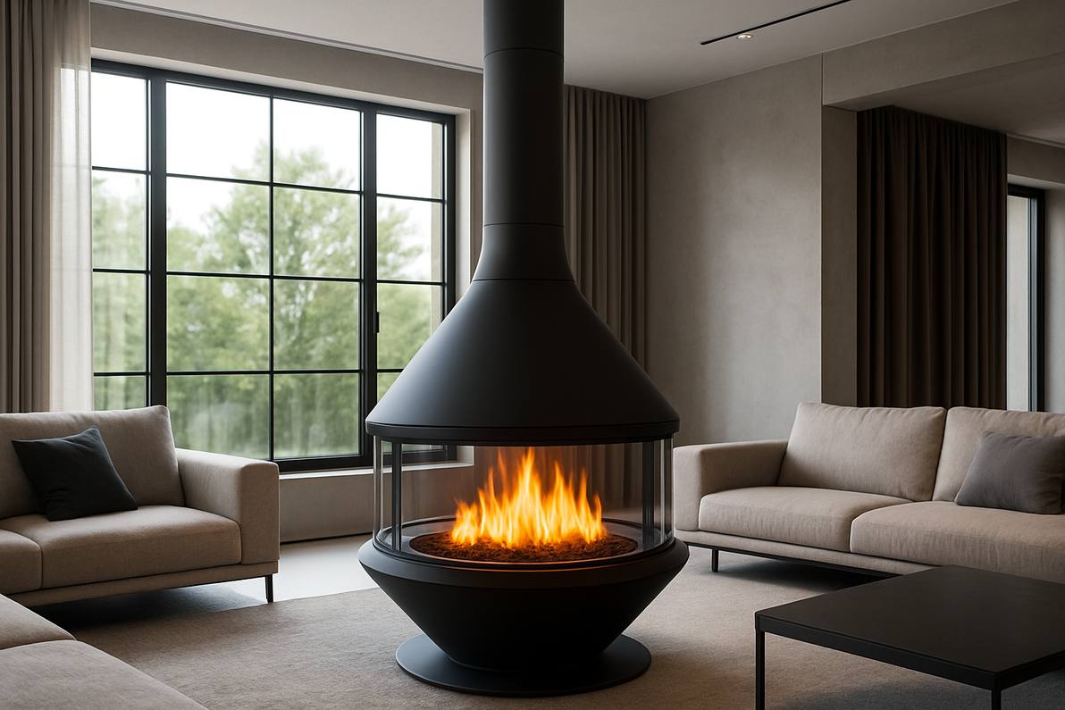 Виды каминов по типу топлива