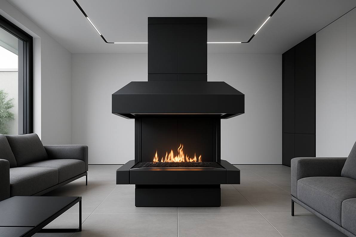 Простота форм и минимализм дорогих каминов