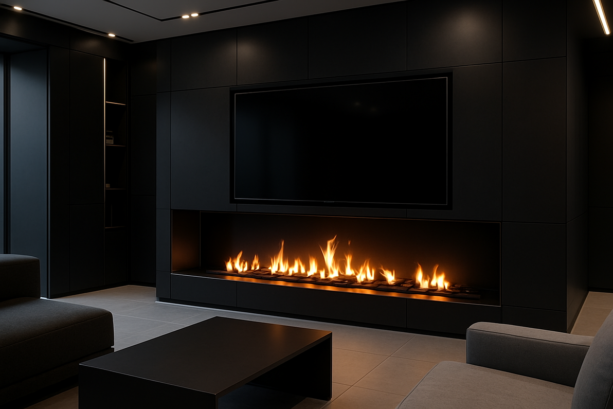 Печь-камин с водяным контуром: отопление всего дома дровами